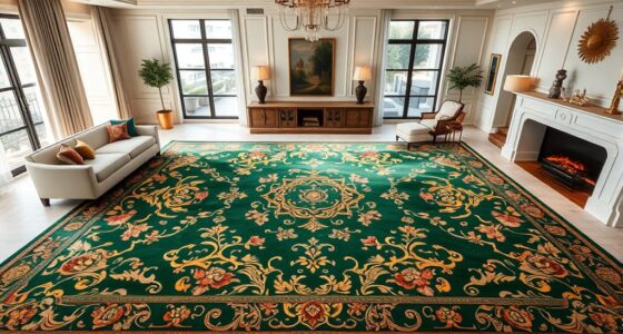 luxurious oversized silk carpet