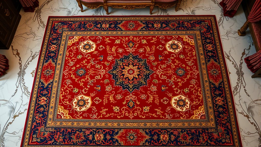 luxurious palace size persian carpets