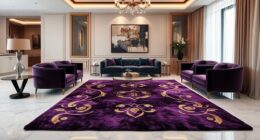 luxurious purple rug selections