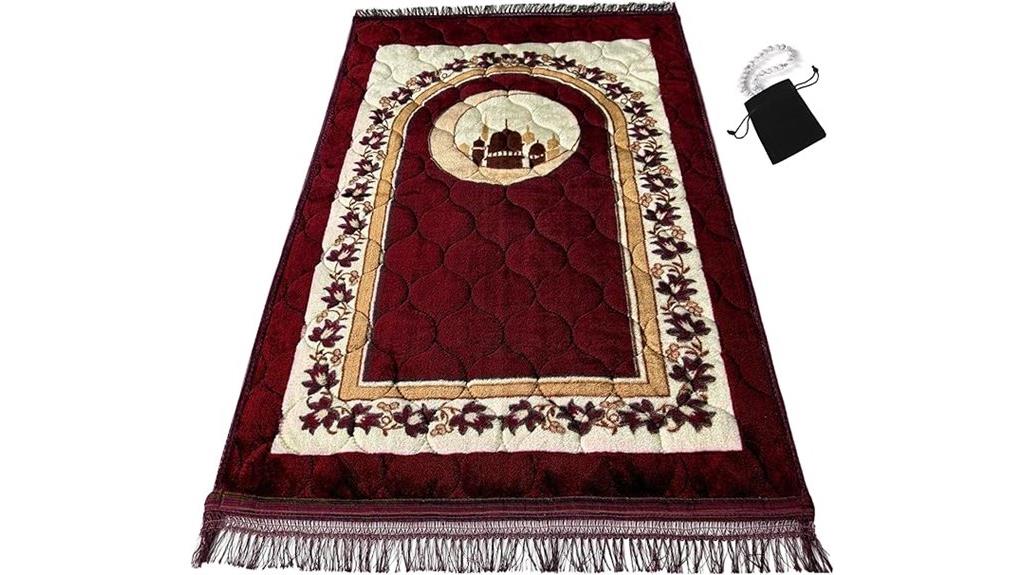 luxurious red prayer rug