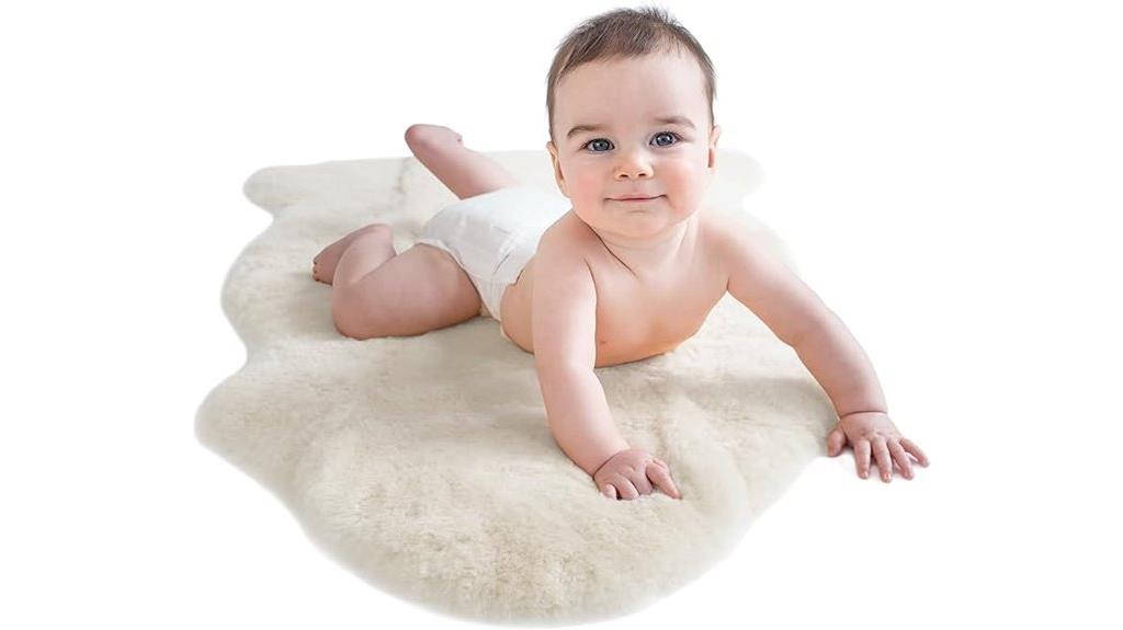 luxurious sheepskin fluffy rug