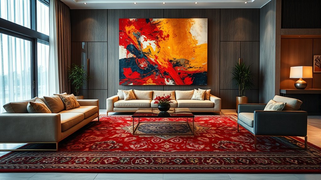luxurious textile and art integration