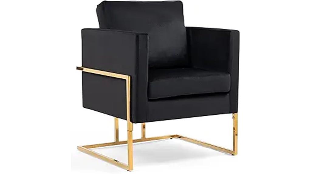 luxurious velvet gold chair