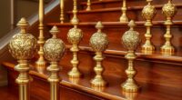 luxury brass stair sets