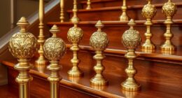 luxury brass stair sets