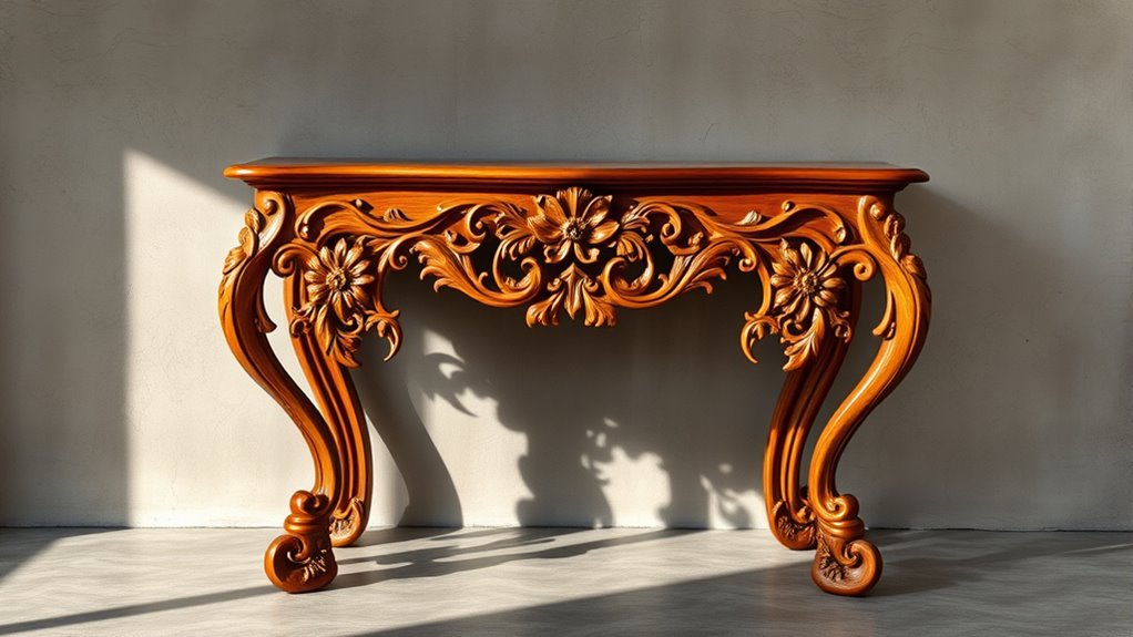 luxury hand carved consoles