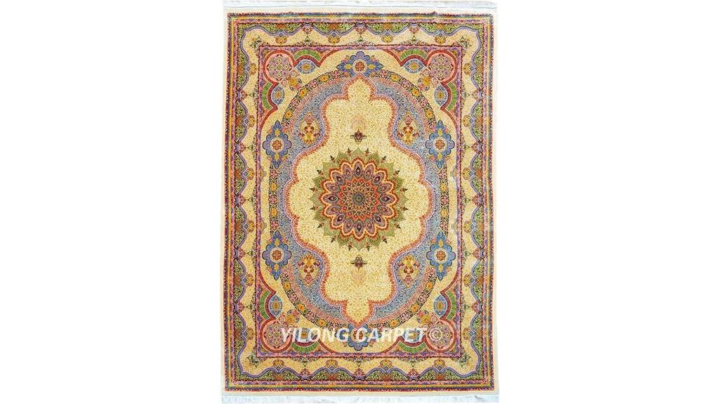 luxury handmade silk rug