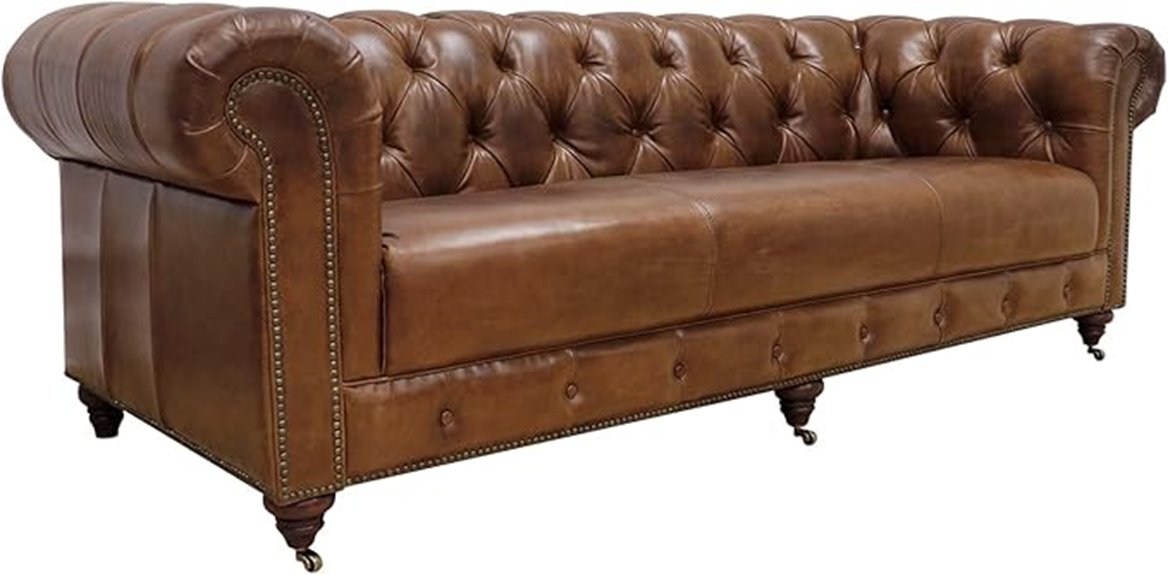 luxury leather chesterfield sofa