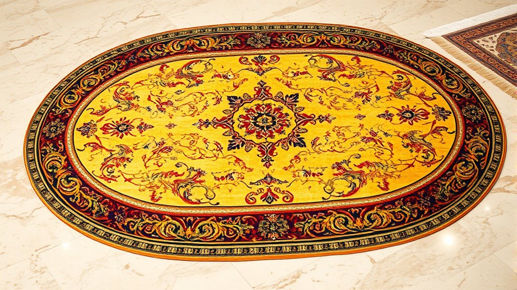 luxury oval persian silk rugs