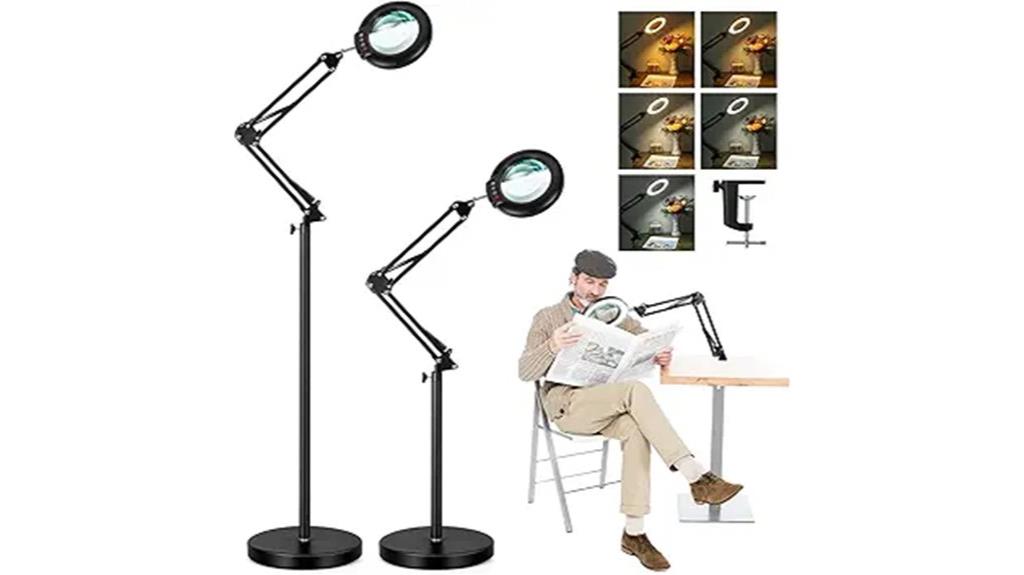 magnifying glass with light