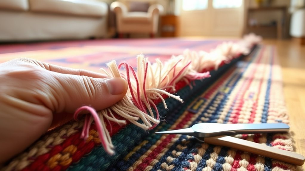 maintain rug fringe properly