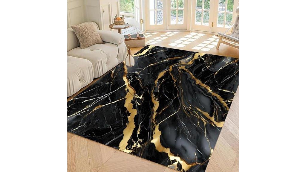 marble abstract non slip rug