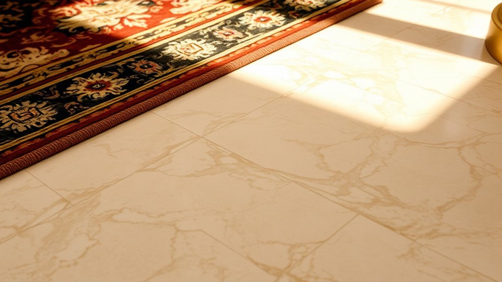 marble floor rug pads