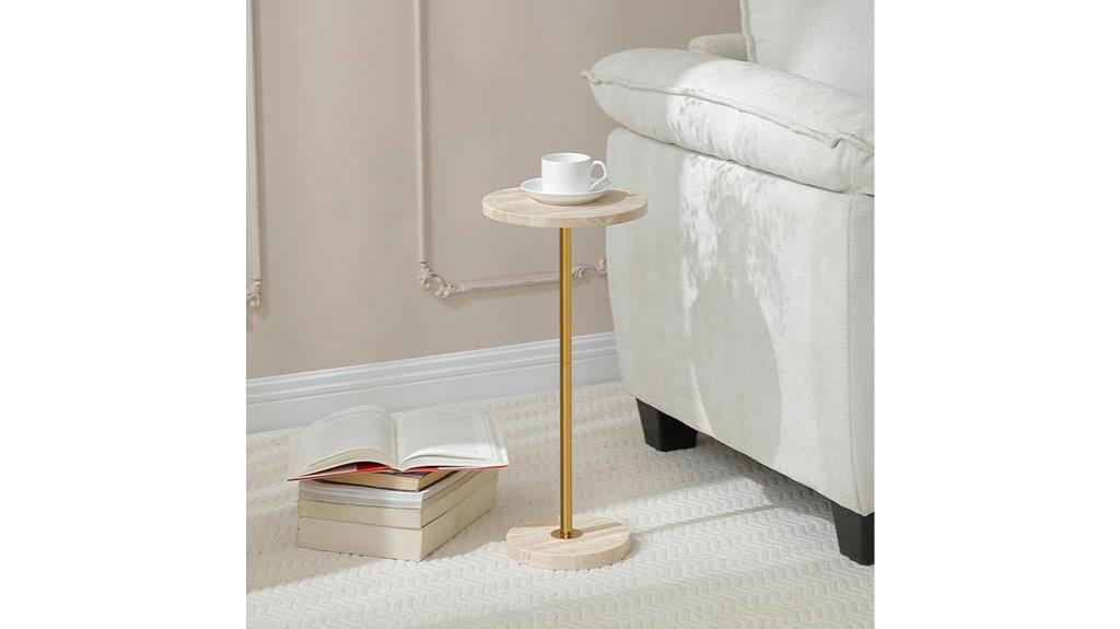 marble pedestal side table