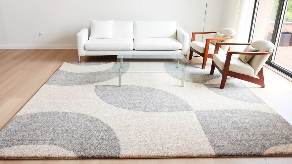 match rug patterns to furniture