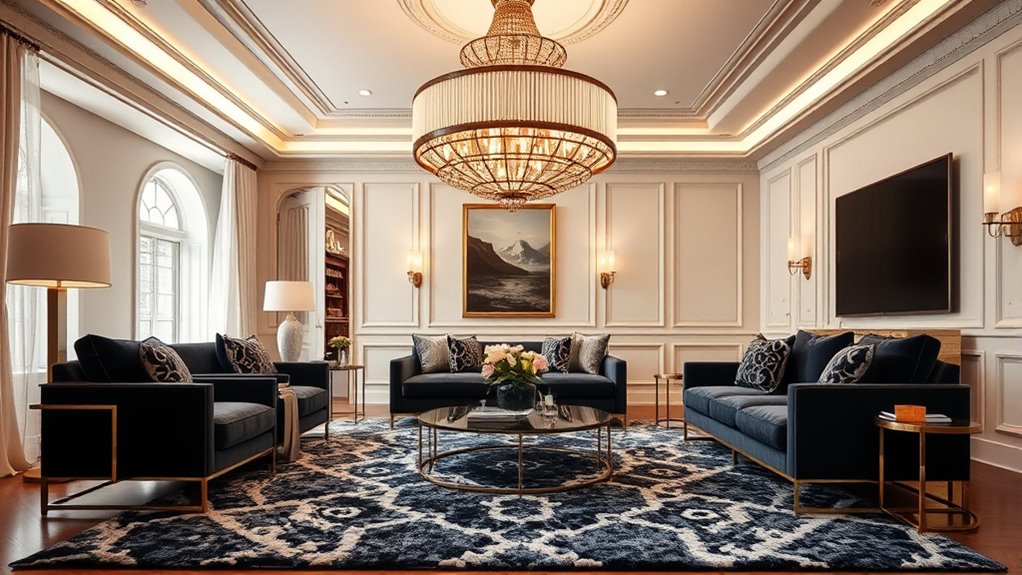 matching rugs with lighting