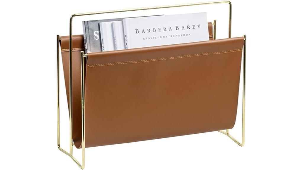 modern 15 inch leatherette holder