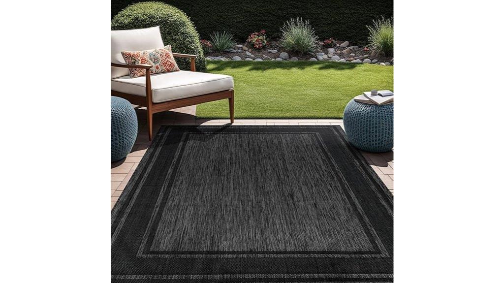 modern 5x7 border rug