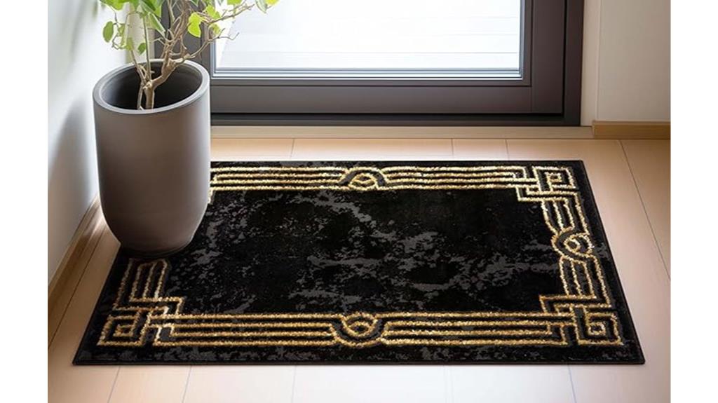 modern abstract woven rug