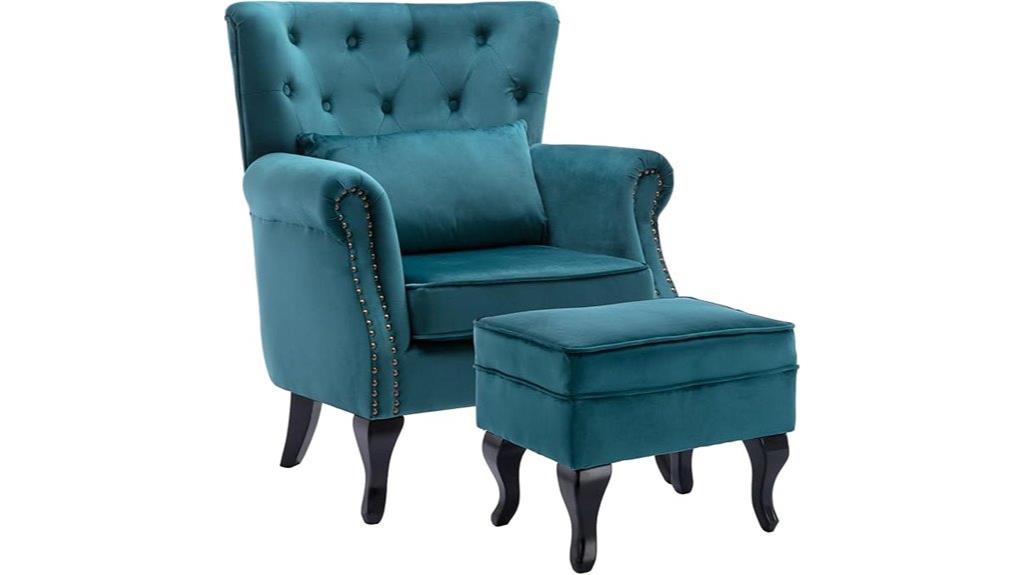 modern accent chair ottoman