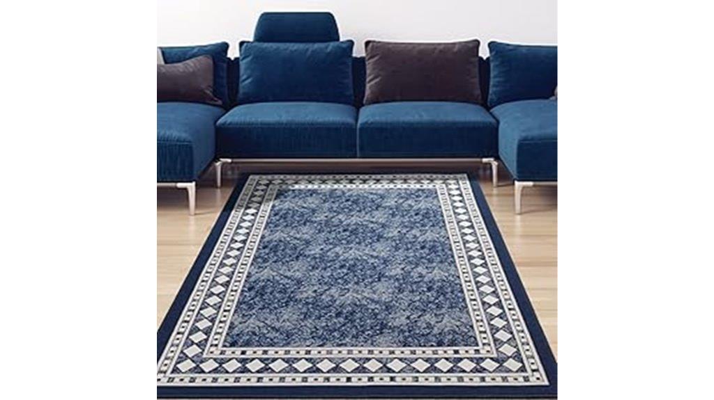 modern bordered 5x7 rug