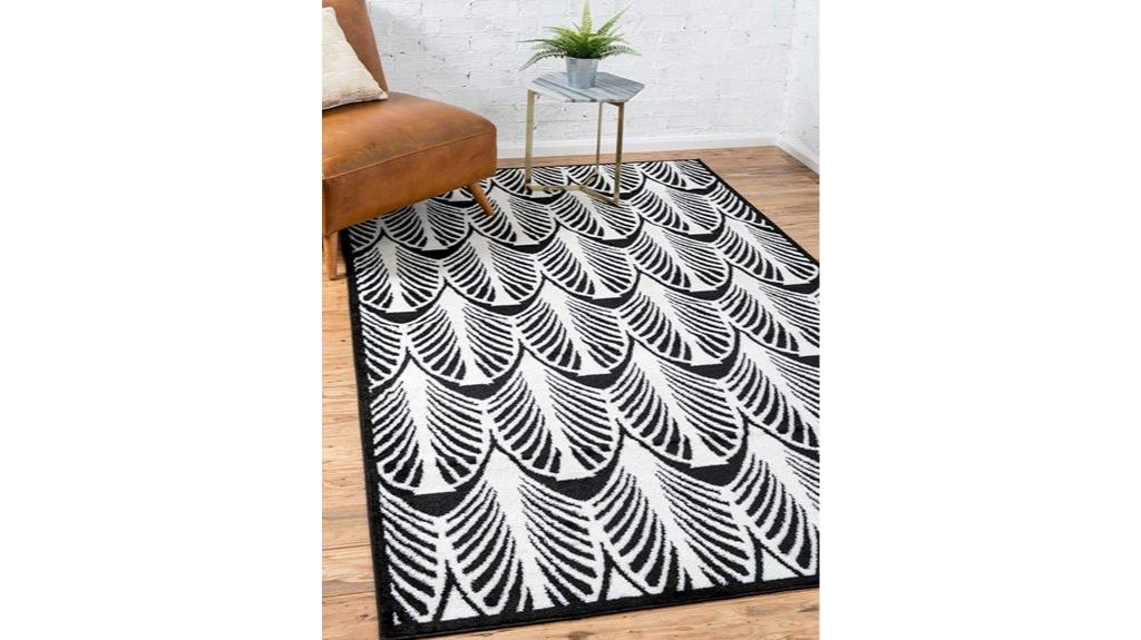 modern coastal shell rug