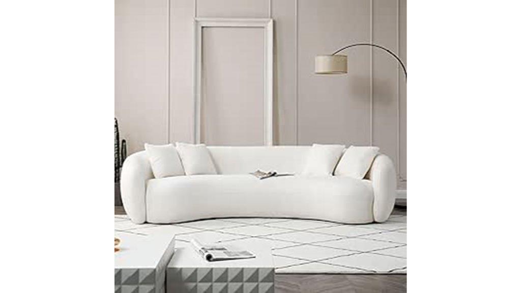 modern curved sofa