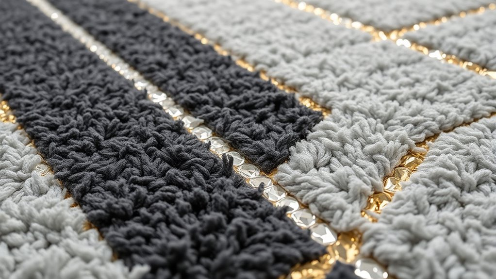 modern metallic rug craftsmanship