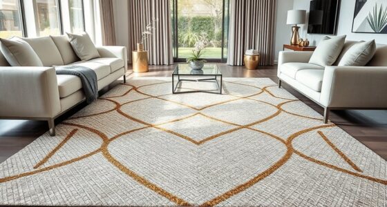modern metallic thread rugs