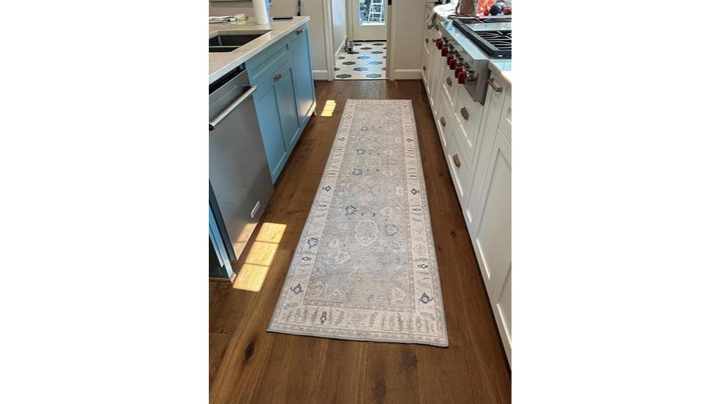modern oushak runner rug