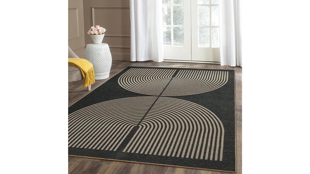 modern rainbow jute rug