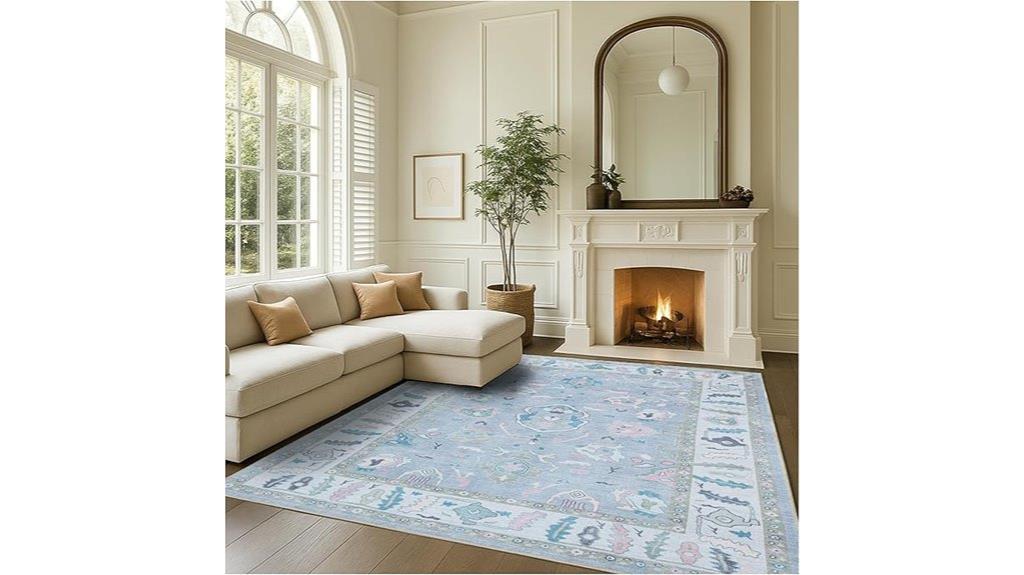modern vintage lavender rug