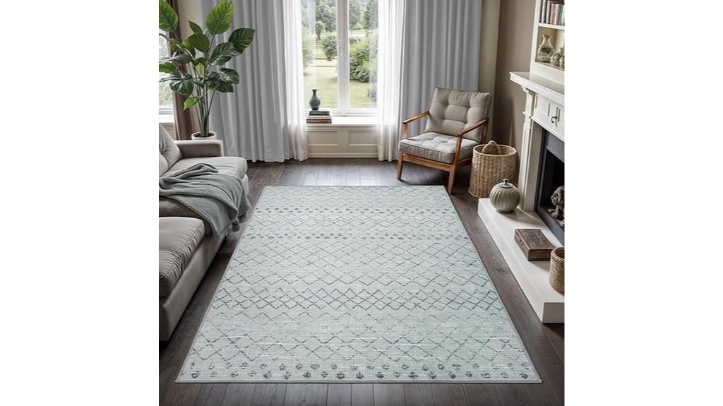 modern washable area rug