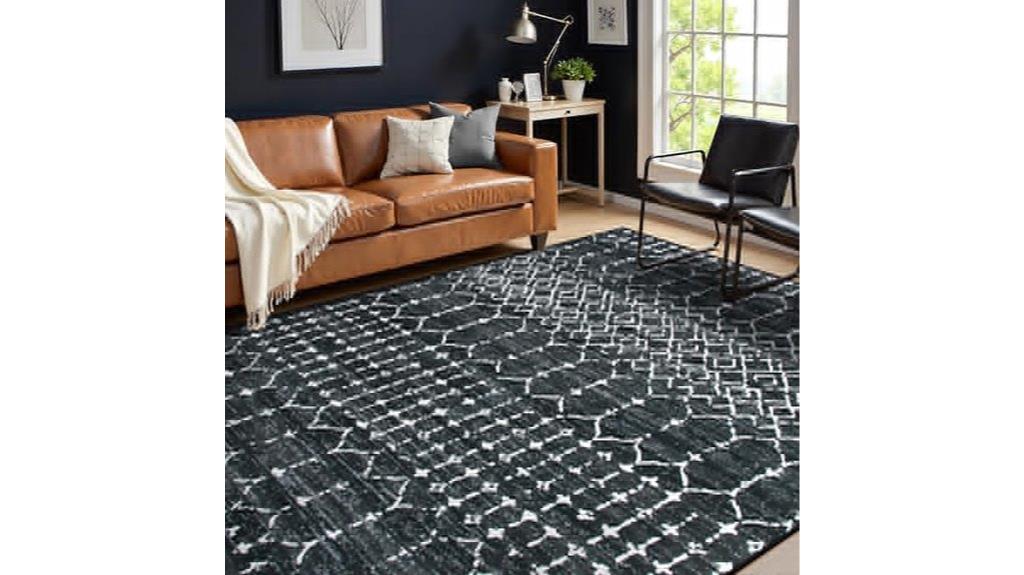 moroccan black rug 6x9