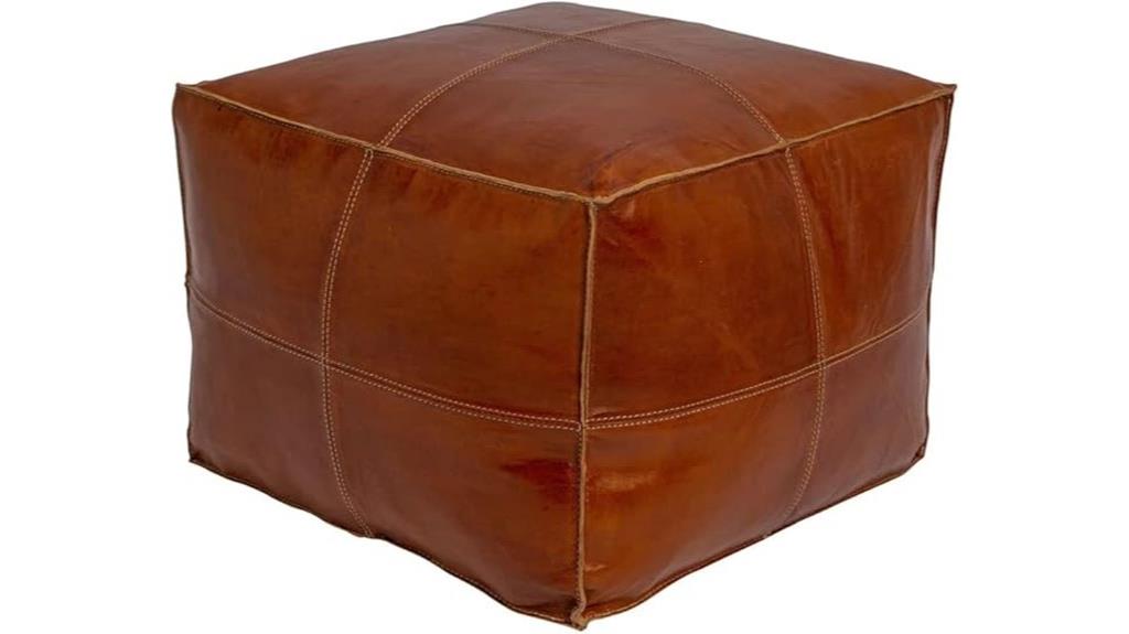 moroccan goatskin ottoman footstool