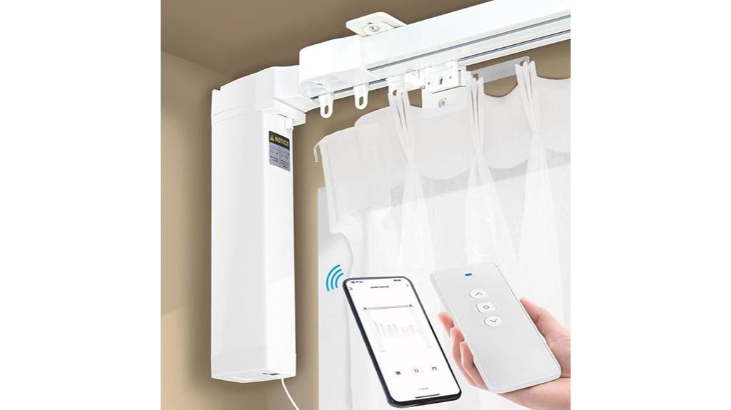 motorized retractable curtain track