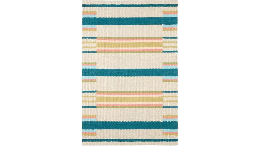 multi colored geometric rug