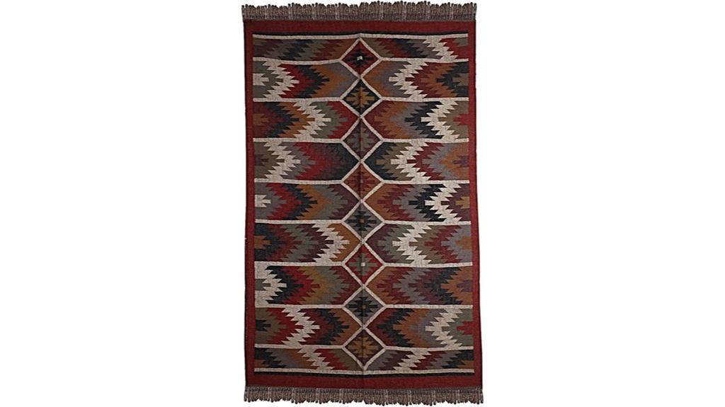 multicolor reversible wool rug
