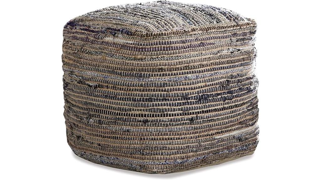 multicolored ashley pouf