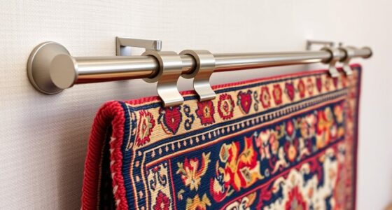 museum quality rug display rods