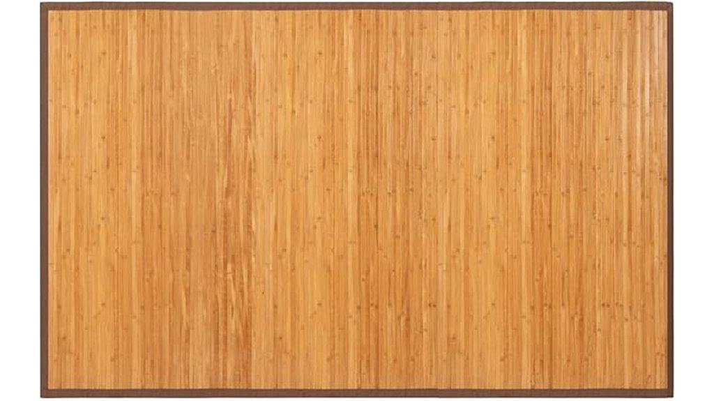natural bamboo rug with non slip