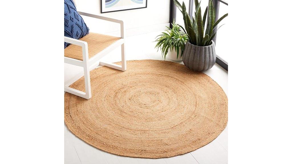 natural jute round rug