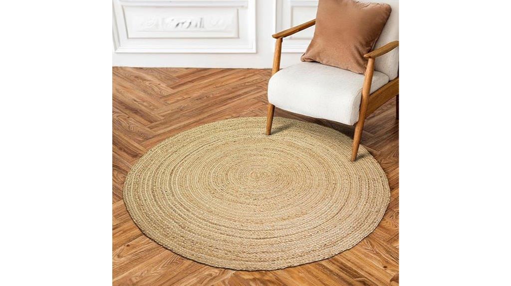 natural round jute rug