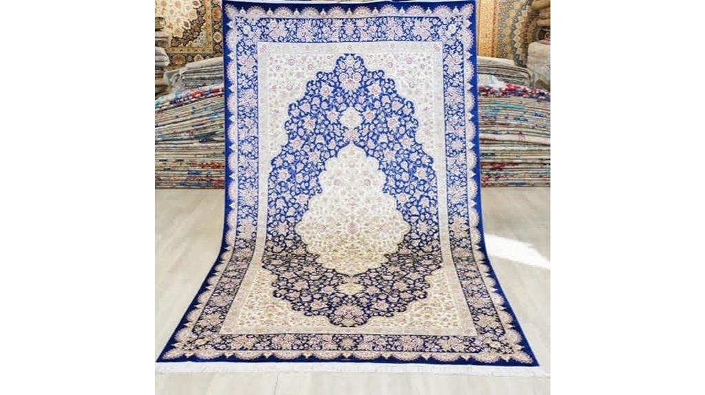 navy 5x8 hand knotted oriental