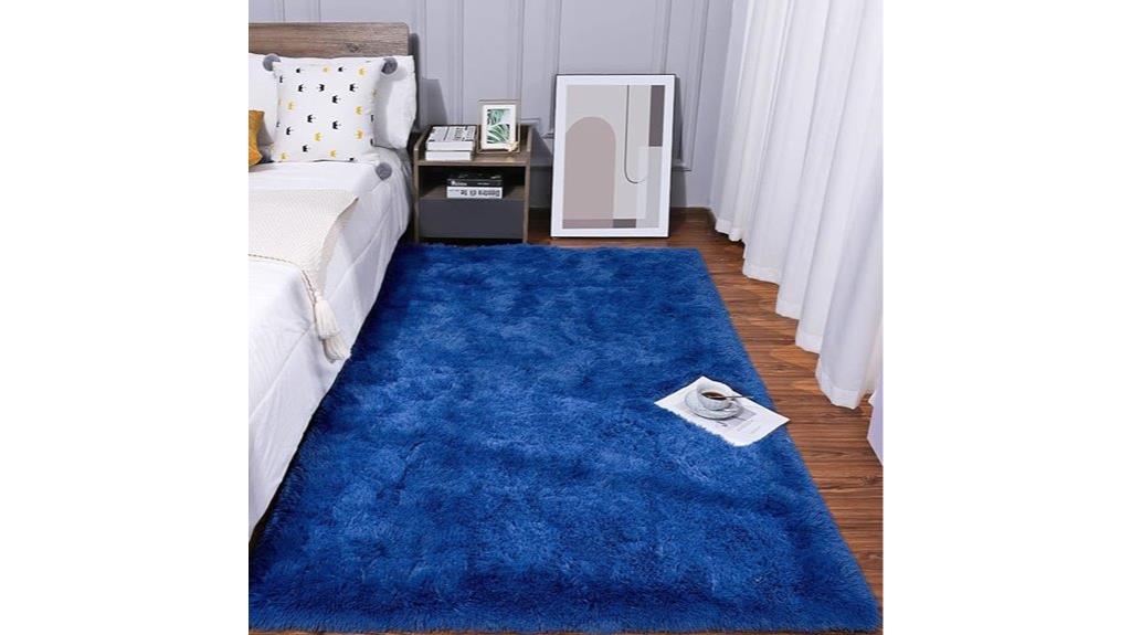 navy blue shag rug