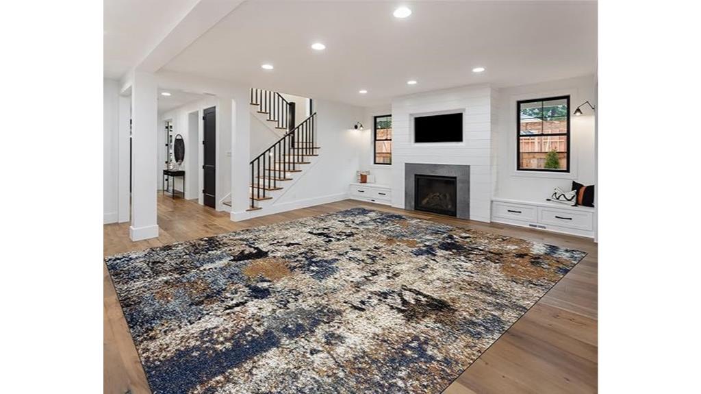 non shedding abstract area rugs