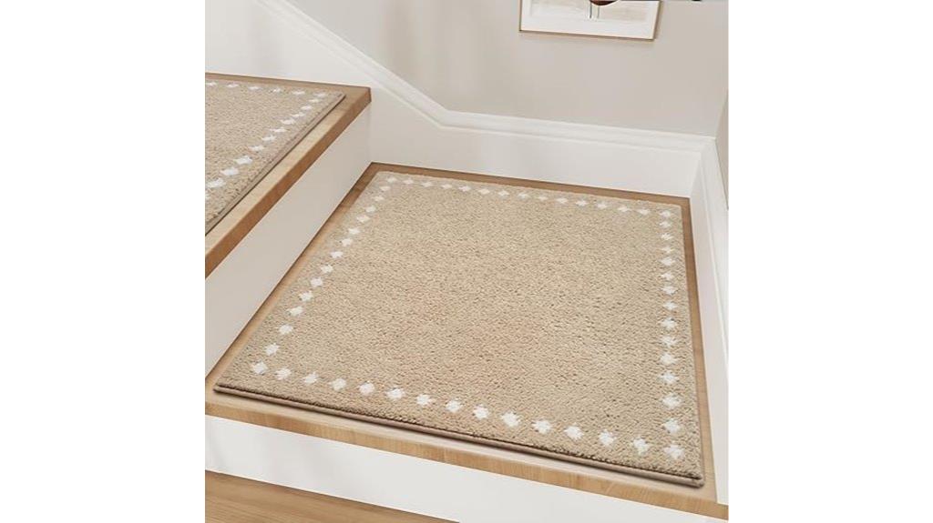 non slip beige stair treads