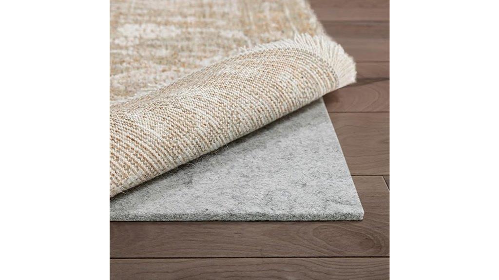 non slip cushioned felt rug