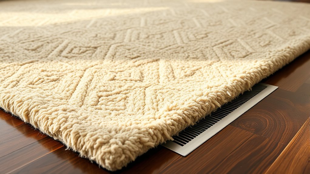 optimal heated floor rug materials
