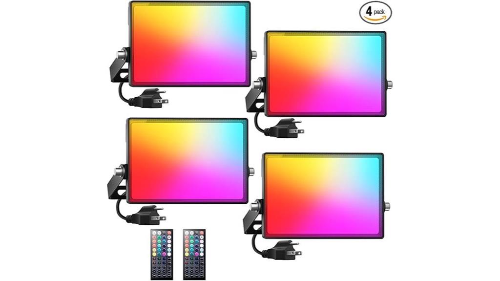 outdoor rgbw floodlights pack